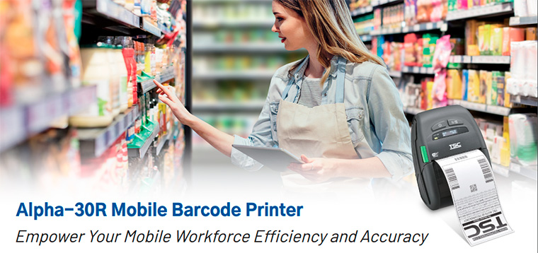 Новый мобильный принтер этикеток TSC Alpha-30R